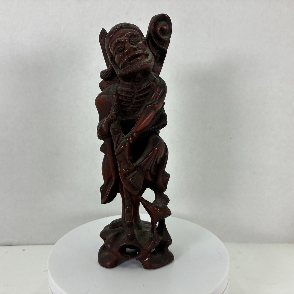 Chinese Wood Carving depicting Li Tieguai
